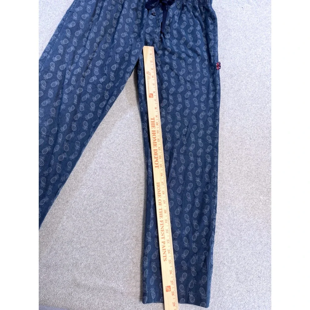 English Laundry Pajama‎ Pants Mens Large Blue Pineapple Print Lounge Sleepwear